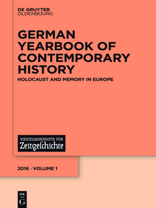 Title details for Holocaust and Memory in Europe by Thomas Schlemmer - Available